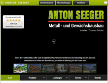 Tablet Screenshot of anton-seeger.de